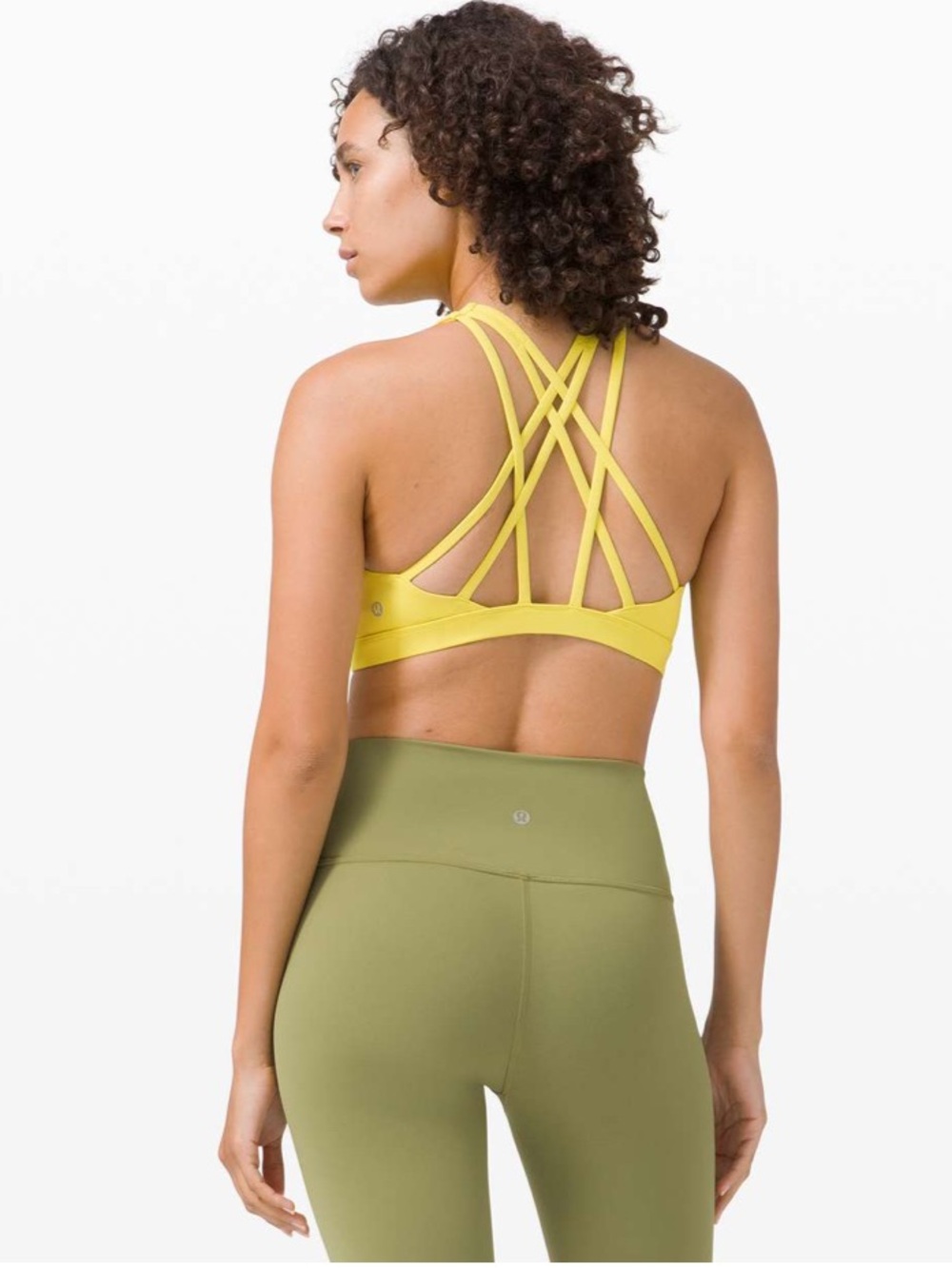 Lululemon Free to Be Serene Bra Light Support Green Size 4 Strappy Yoga